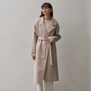 THE CURATED London coat Size S in Bone 70/30 wool cashmere sold out